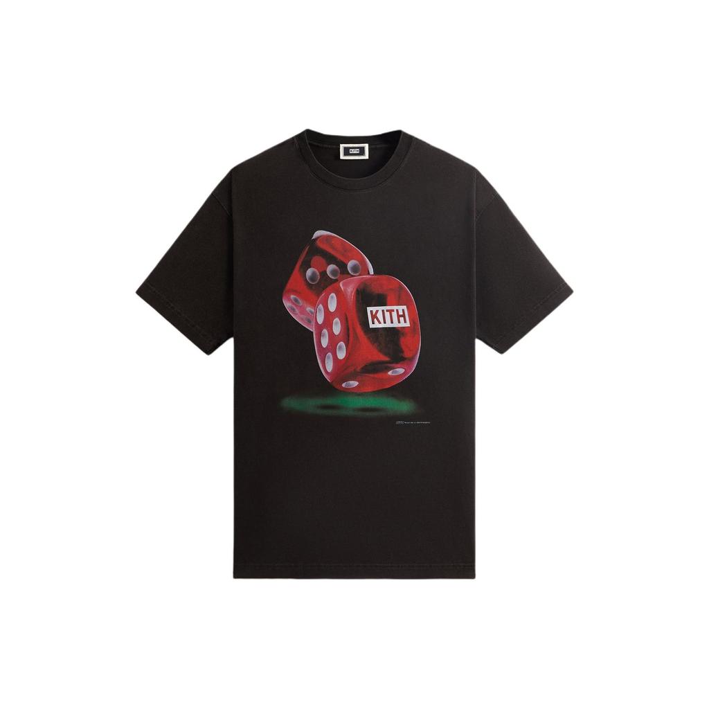Kith High Stakes Vintage Tee Black Men Tops KHM031989-001