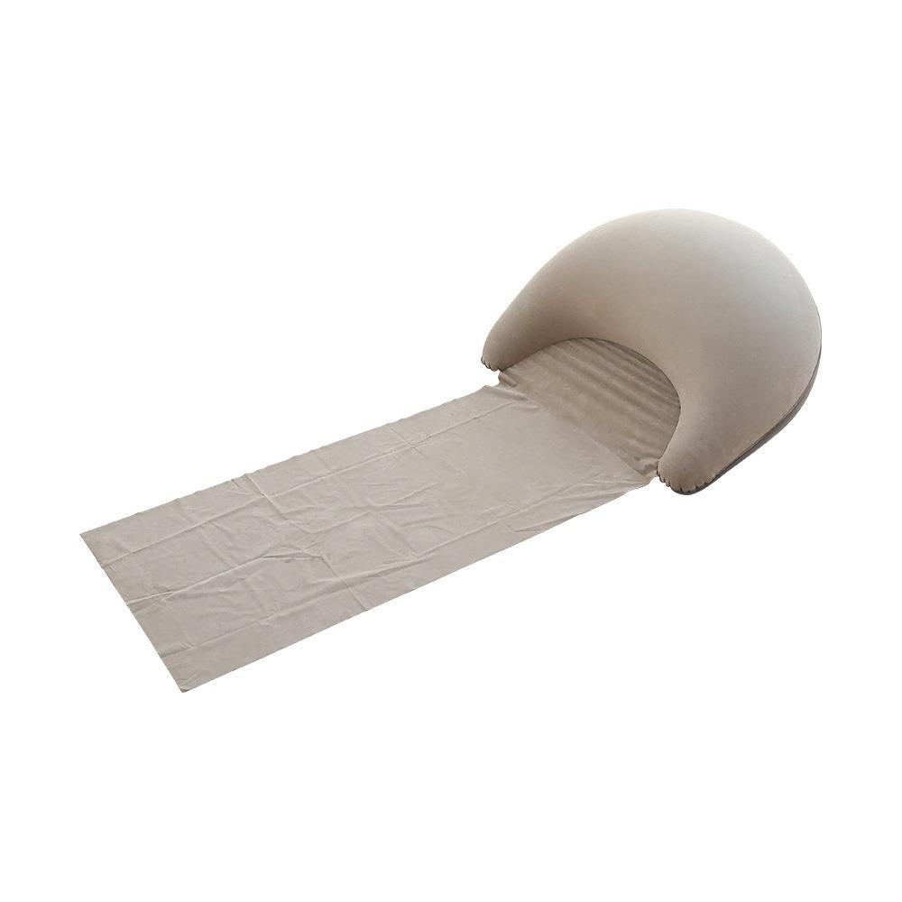 

PVC Inflatable Beach Mat Portable Design Camping Lounger Air Bed Grass Cushion Beach Parties сірий