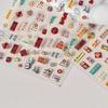 Persimmon Ruyi Gold Stamped Nail Art Stickers - Calligraphy & Embossed Good Luck Design.