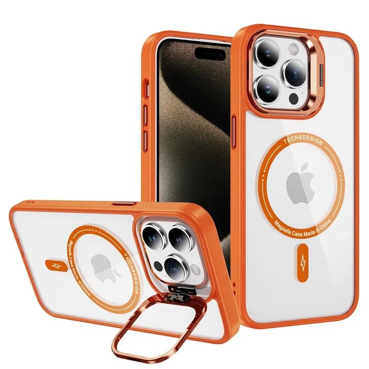 

YSM For iPhone 14 Pro Max Kickstand Cover Clear Acrylic Back + TPU Frame Phone Case