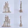 A Family of Three Girl and Dog Statues Creative Canine Statues Crafts  Home Decoration