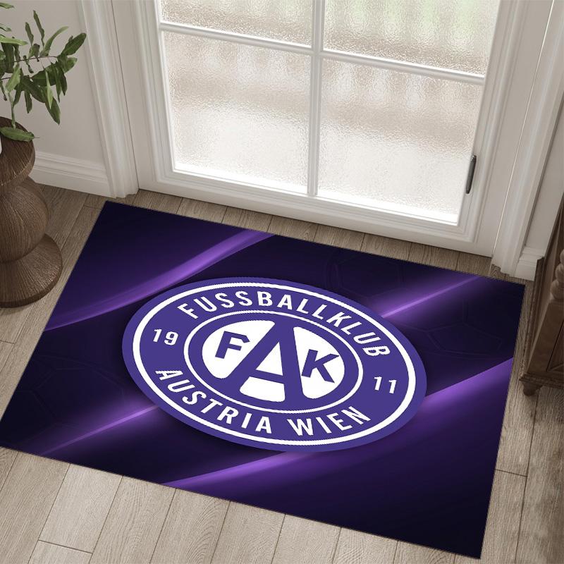 Austria Wien FC Design Crystal Velvet Carpet Cozy Non?Slip Printed Rug For Bedroom Living Room Entrance