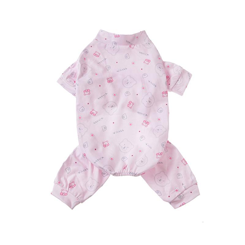 Dog Cat Soft Pajamas Jumpsuit Bears Design Puppy Sleepwear Nightshirt Clothes Pure Cotton Pet Apparel