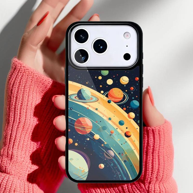 Modern Solar System - Space Phone Case for iPhone 17 Air 16e 15 14 13 Pro Max Back Cover for 12 11 Pro Coque