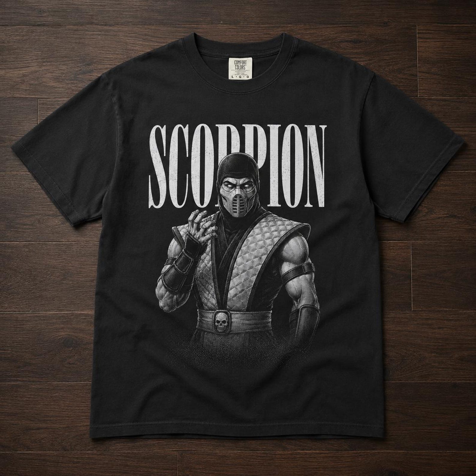 Mortal Kombat Scorpion T-Shirt | Halftone Gaming Comfort Colors Tee 3XL