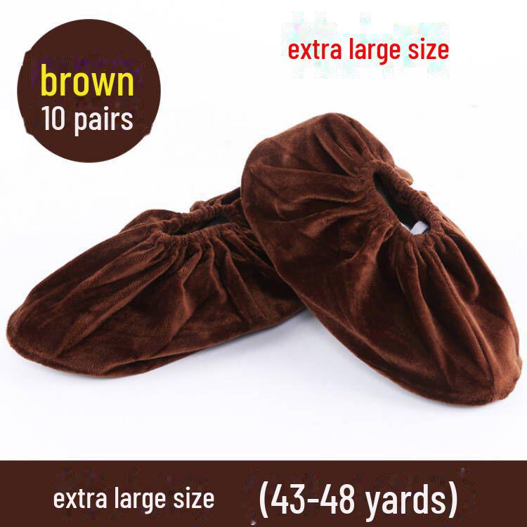 Durable Non-Slip Flannel Shoe Covers for Reusable Indoor Use - Ideal for Kids, Guests, and Students