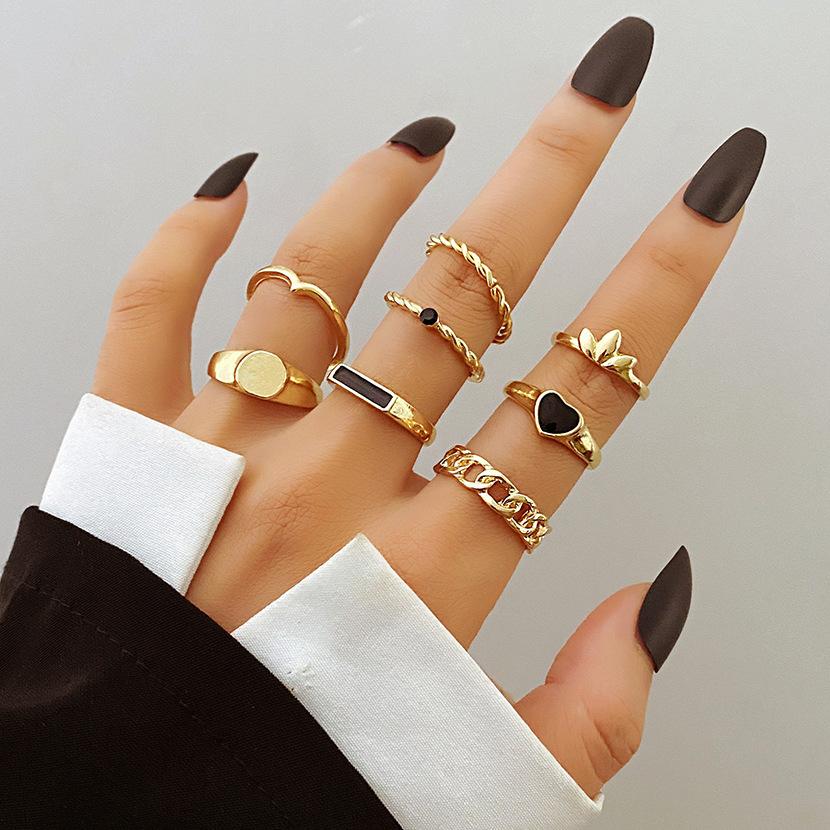 Vintage Distressed Butterfly Snake-shaped Ring Set - Multi-jointed Open-ended Set Ring Set