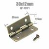 Decorative Mini Brass Cabinet Hinges 10 - 25PCS, Small Hardware for Jewelry Boxes Wine Cabinets Small Cabinet Doors