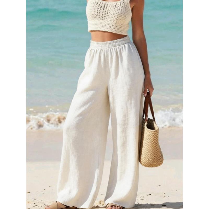 2026 New Summer Fashion Thin Casual Pants Loose Slimming Women's Solid Color Long Pants