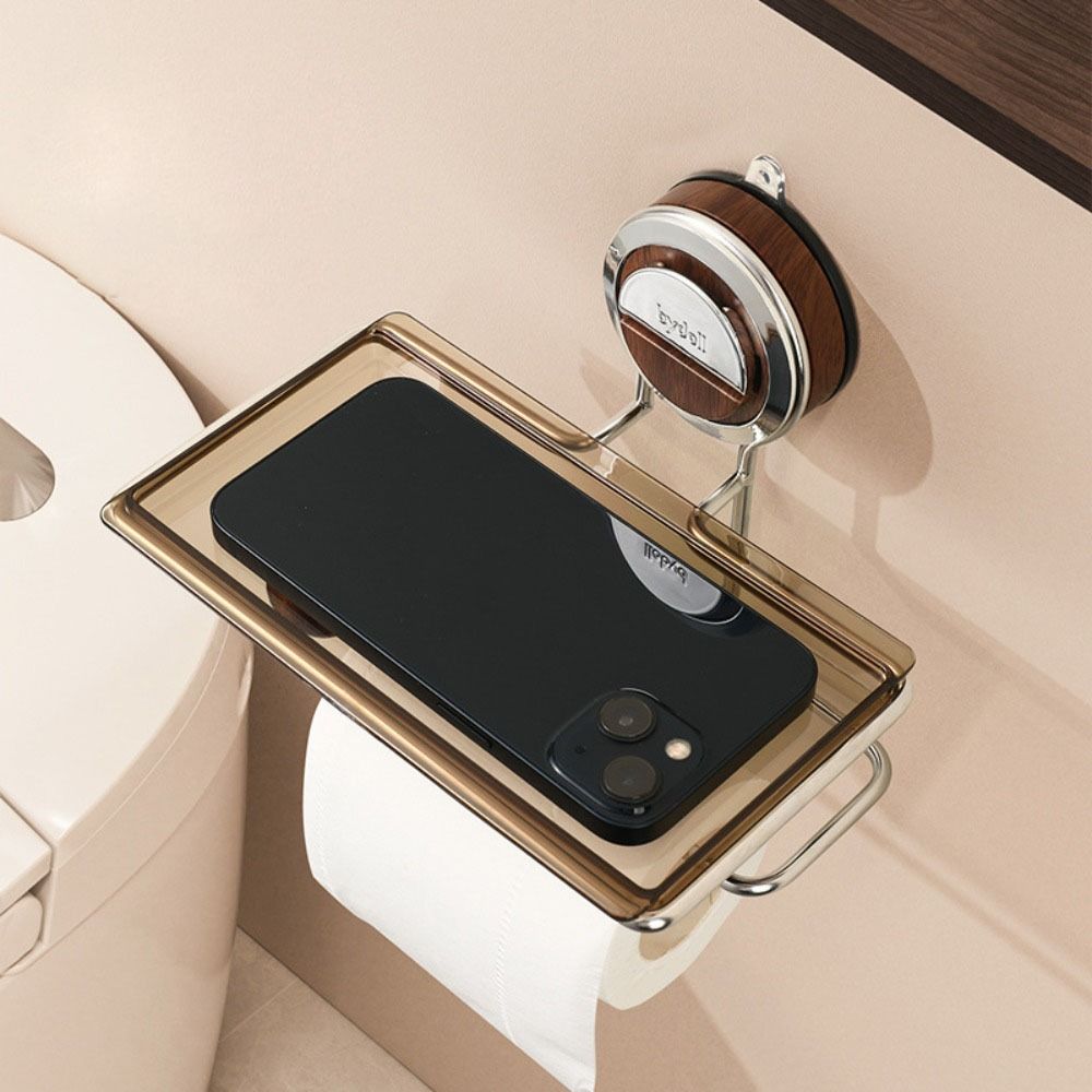 Punch-free Roll Paper Dispenser Wall Mounted Toilet Tissue Hanger Paper Towel Holder  Household