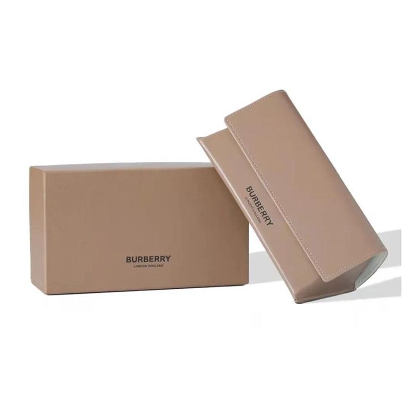 Burberry Temple Logo Plastic Bio-Polyamide Rectangular Sunglasses Men's Tortoiseshell