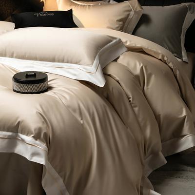 Lusso Leggero 240 Cotone Cotone a Fibra Lunga Set 4 Pezzi, Puro Cotone Delicato sulla Pelle Lenzuolo Copripiumino, Modello Materasso, Biancheria da Letto Tinta Unita