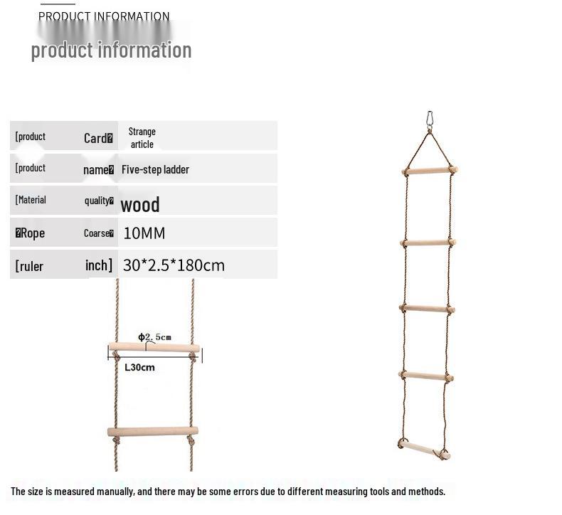 Children's Outdoor Wooden Climbing and Swing Toy - Five-Speed Amusement Equipment