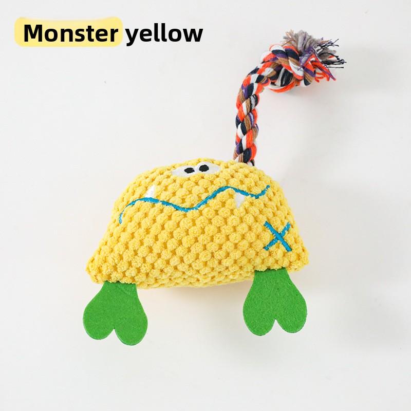 Hund Geräusche machendes Spielzeug - Reißfestes Samt Plüsch Baumwollseil Spielzeug für Unterhaltung und Entspannung.