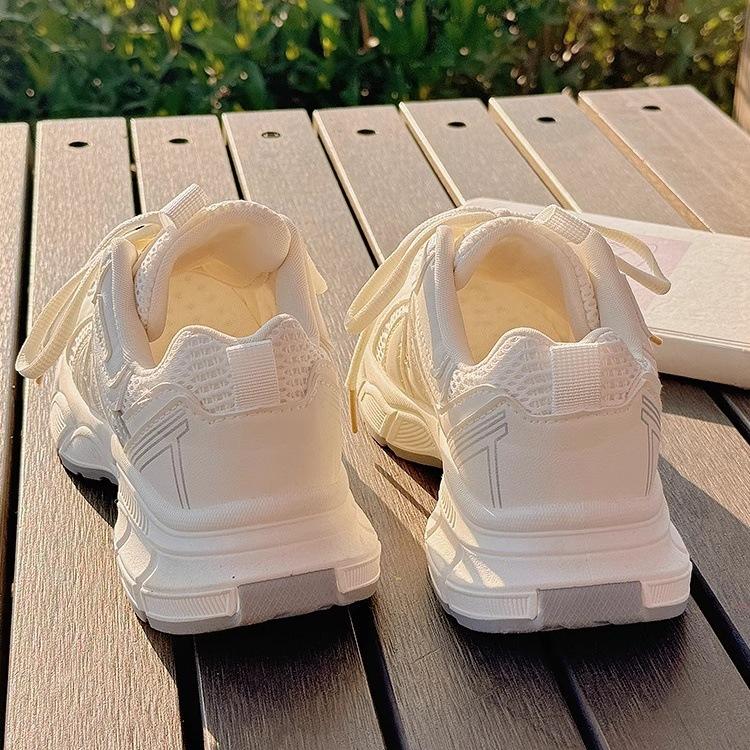 Women's spring and summer new breathable mesh shoes, thick-soled heightening with skirts, sports and leisure shoes, women's models