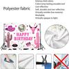 2D Pink Cowgirl Disco Birthday Backdrop, Western Cactus Photography Bann