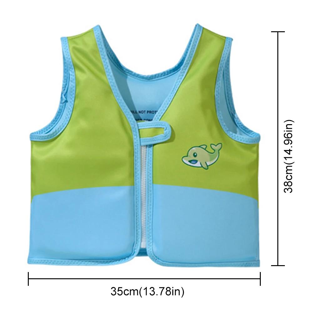 Summer Baby Swimsuit Sun Protection Vest Unisex Children's Swimming Aid Buoyancy Vest Floatation Jackets for Ages 2-6 Kids