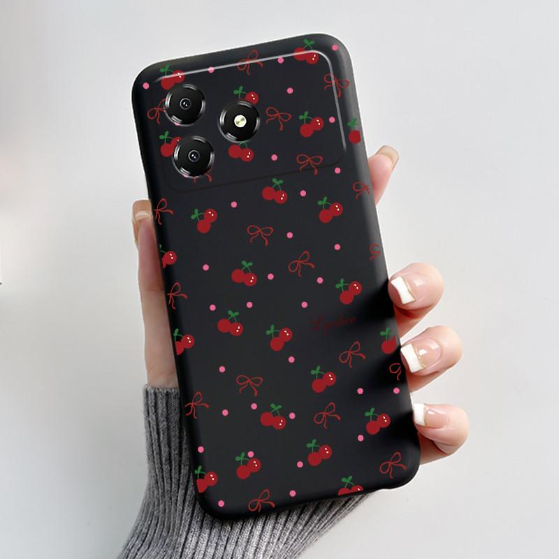 Custodia Carina a Cartoni Animati Per ZTE Blade A36 Guscio Stampato Cover Protettiva Guscio Nero in Morbido Silicone