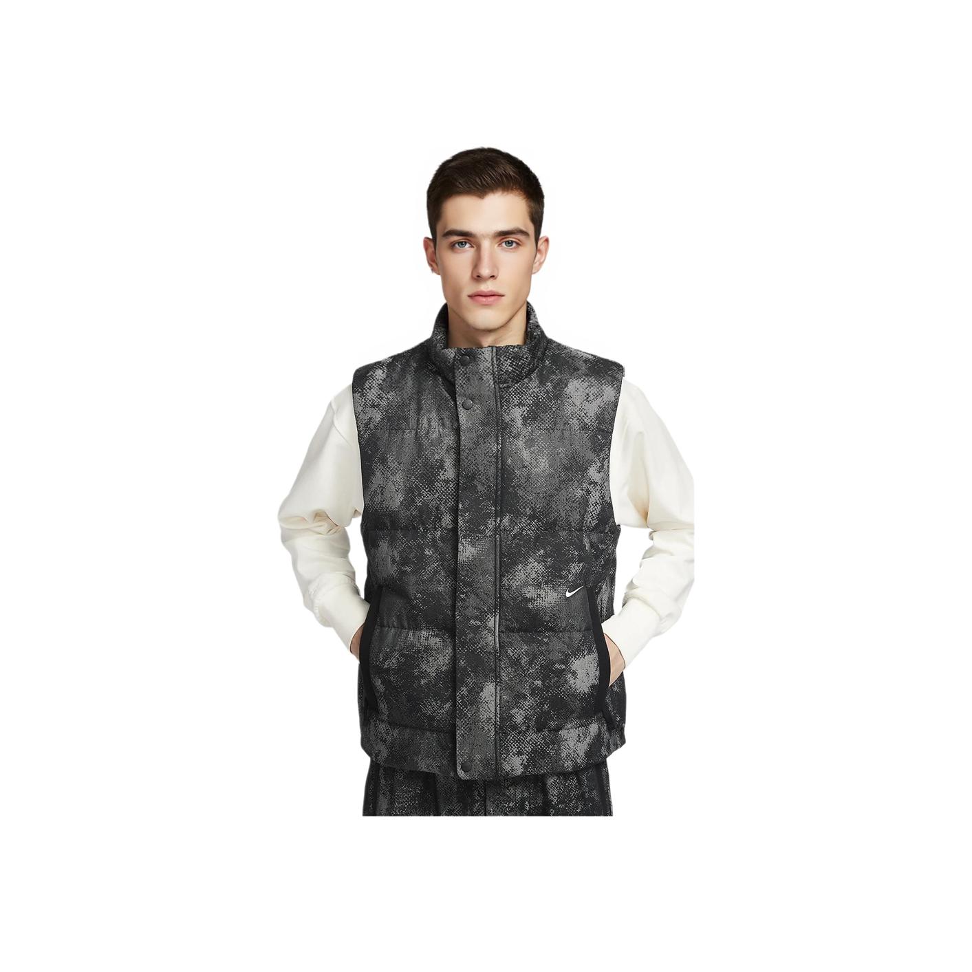 

Nike Water-Resistant Basketball Warmth Elegant Jacquard Vest Men vests Black White HF7721010 L