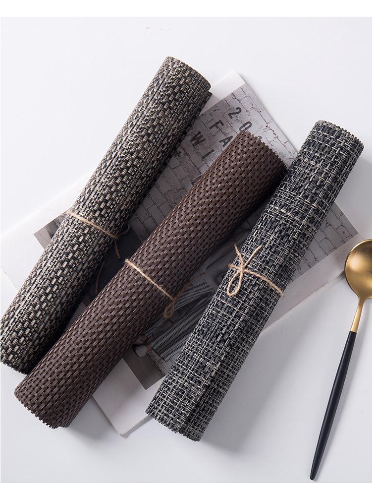 Nordic Japanese Woven Waterproof Heat-Insulating Dining Mat