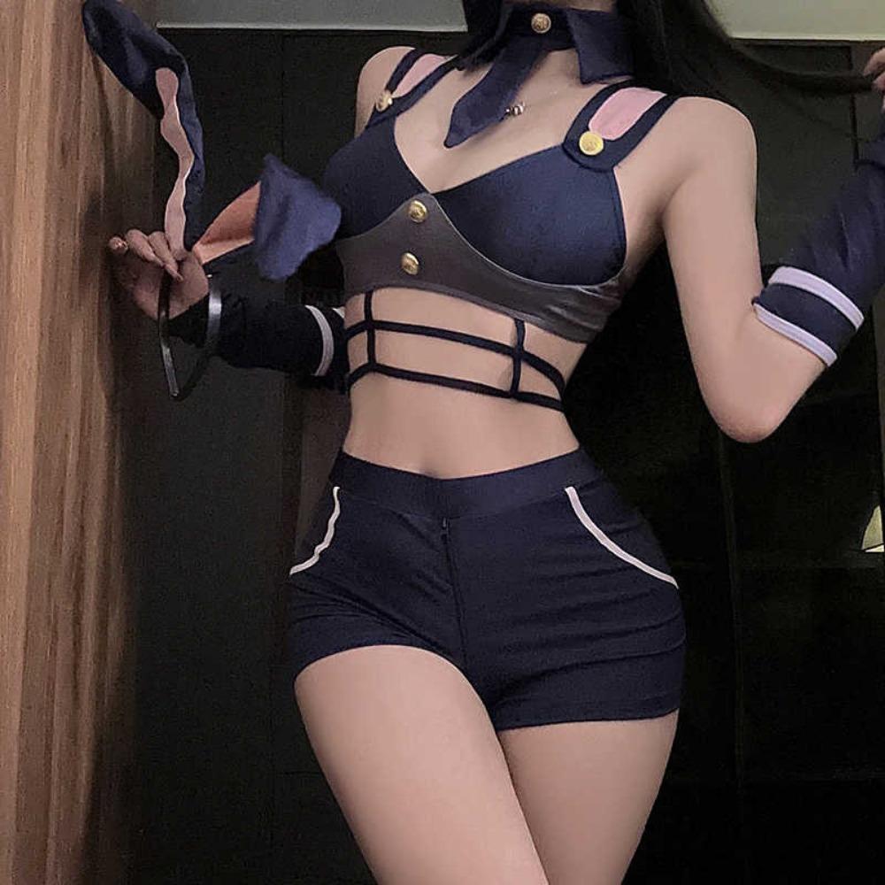 Man Wants Bunny Girl Sex Inside Clothes 2024 New Sexy Free Small Chest Uniform Seduction Police Officer Cos Passion