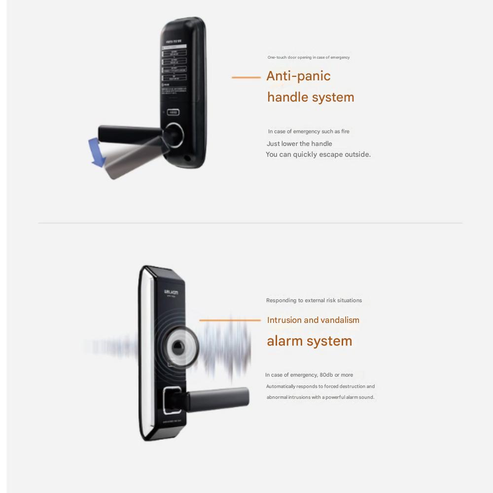 Solity WTS700 Non-Punching, Card Key 4 + Number Key, Front Door Digital Lock
