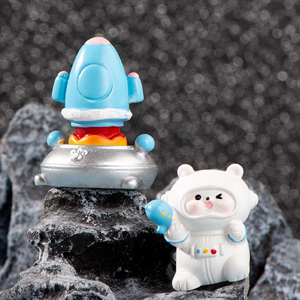 Творческий мультфильм Космический медведь Миниатюрная фигурка Милый астронавт Кукла — фото 3