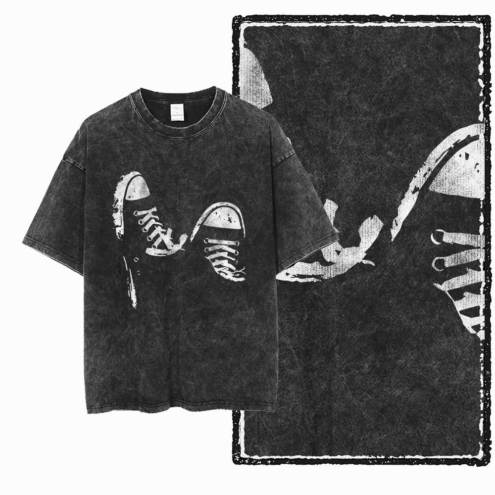 YD SKATE THEME Printed Cotton Acid Washed Graphic Unisex T Shirt Cool SKATEBOARD Streetwear Men Tshirts Big Size Tee for Men