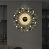 Luxury Wall Clock with Light Modern Art Metal Acrylic Wall Clocks Elegant Aesthetic Watches Home Room Decorations Ornaments