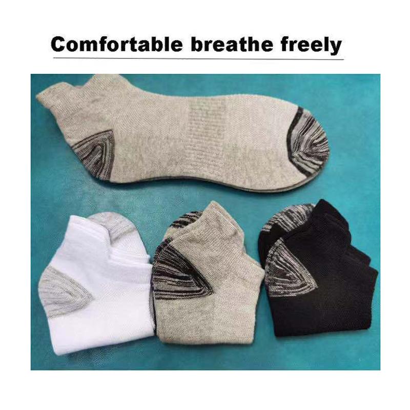 5Pairs High Quality Men's Socks Mesh Summer Thin Breathable Boat Socks Sweat Wicking Proof Short Tube Sports Socks EU38-45