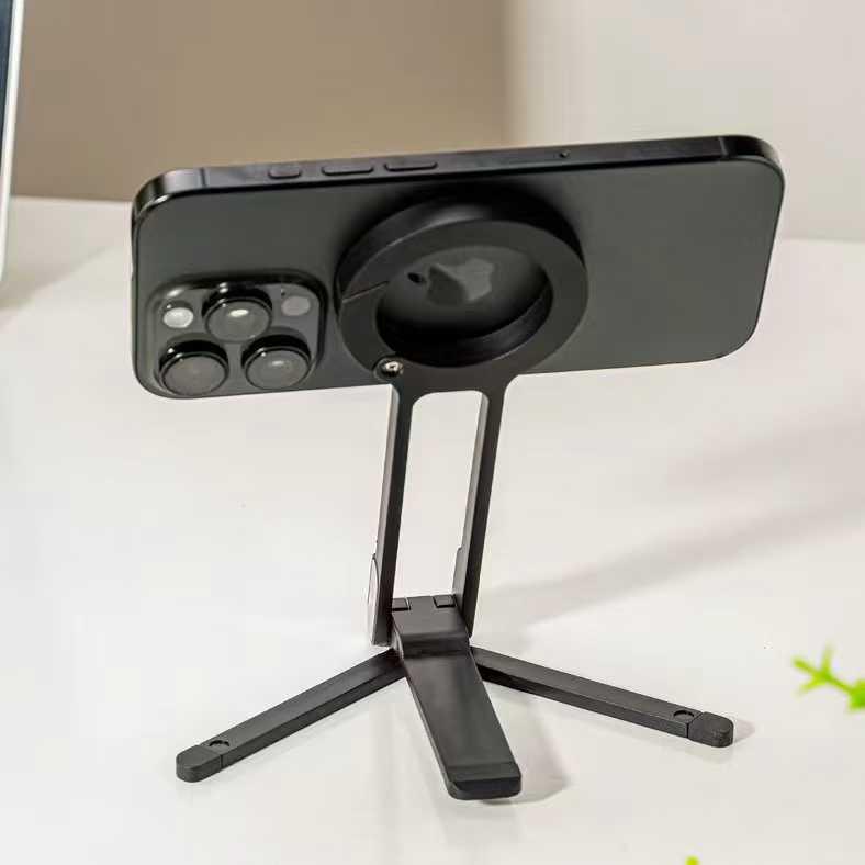 Magnetic Phone Holder: Portable Spring Buckle for Desktop, Outdoor Photography, Live Streaming, and Universal Use
