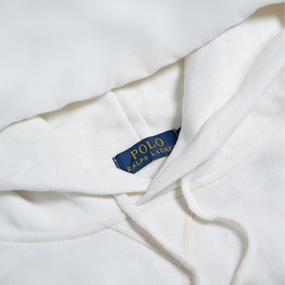 Polo Ralph Lauren FW23 Bear Print Hooded Fleece Long Sleeve Sweatshirt Men sweatshirt White MNPOKNI16810692-E86