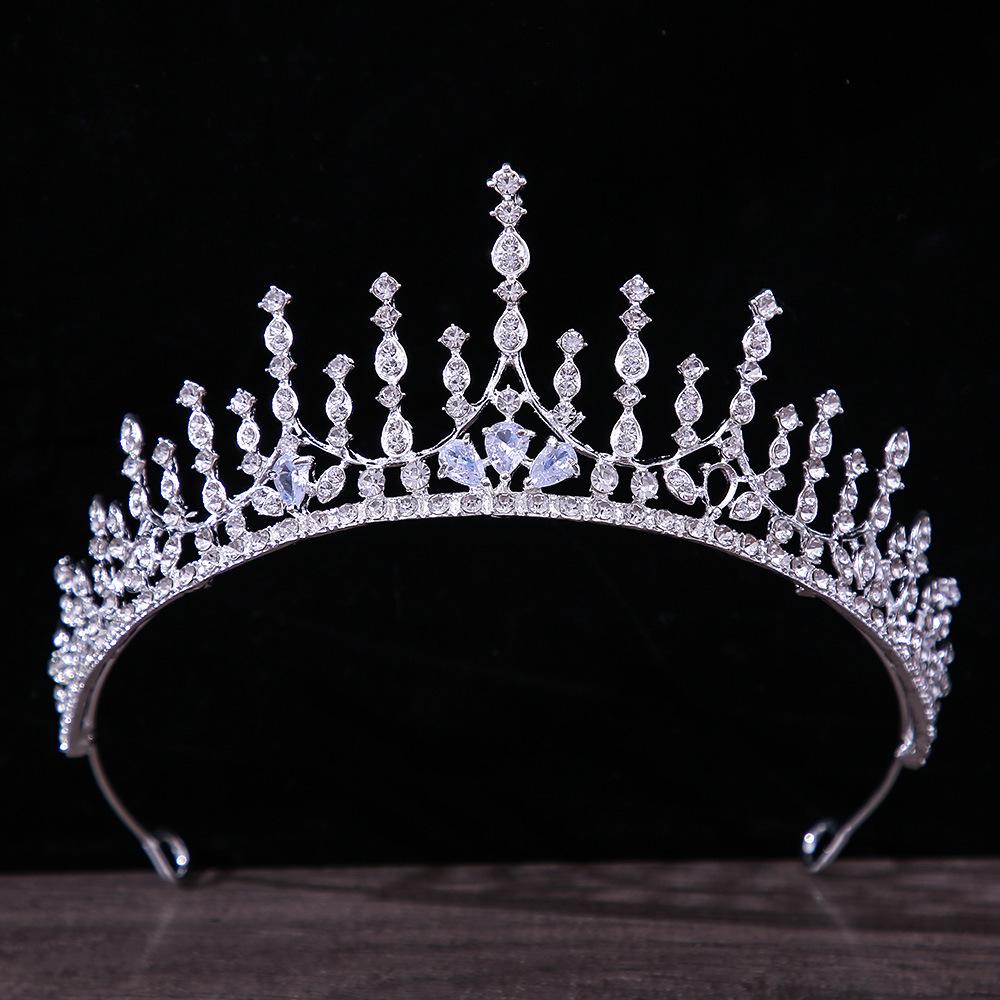 

DIEZI Розкішна кришталева корона-тіара для жінок, дівчат, весільна, елегантна, з кристалами, кольору міді, аксесуари для волосся, циркон
