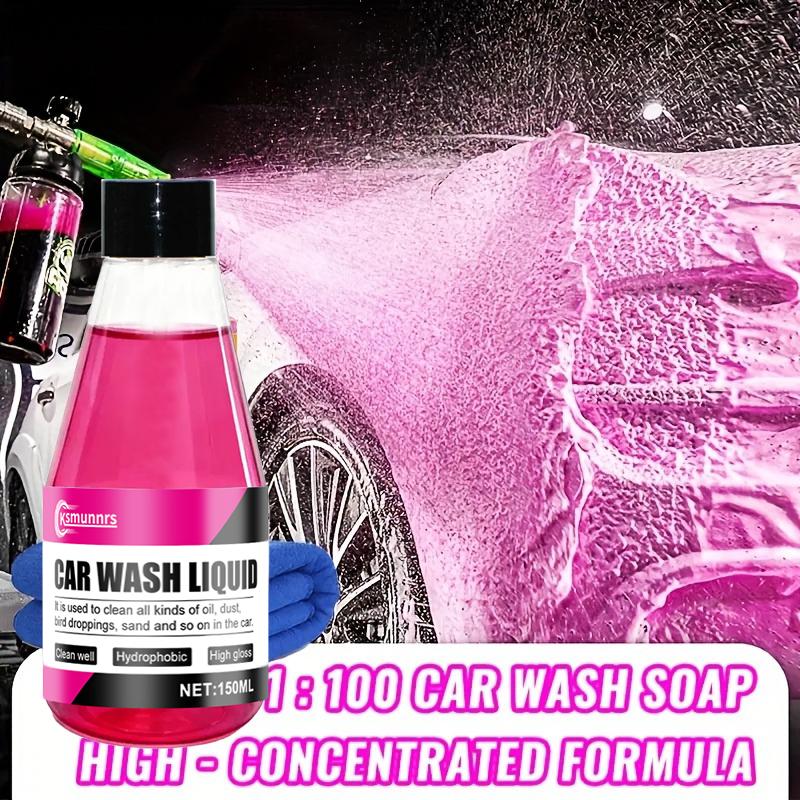 1:100 High Concentrate Pink Foam Car Wash WaxNeutral pH formula, safe for car paint.Universal paint protection for all vehicles.
