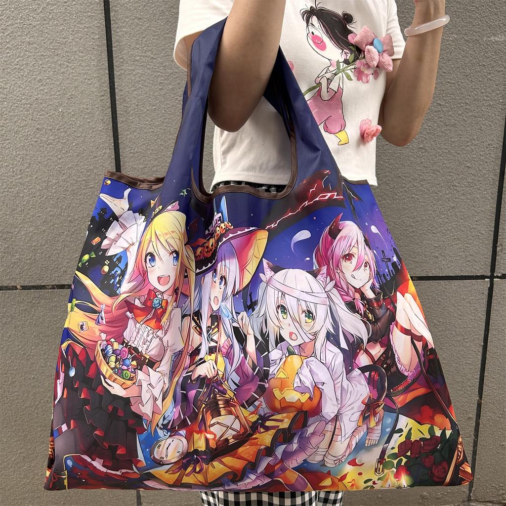 Large-capacity Environmental Protection Portable Ladies Backpack, Foldable In a Variety of Patterns,  Portable Shopping Bag, Suitable for Daily