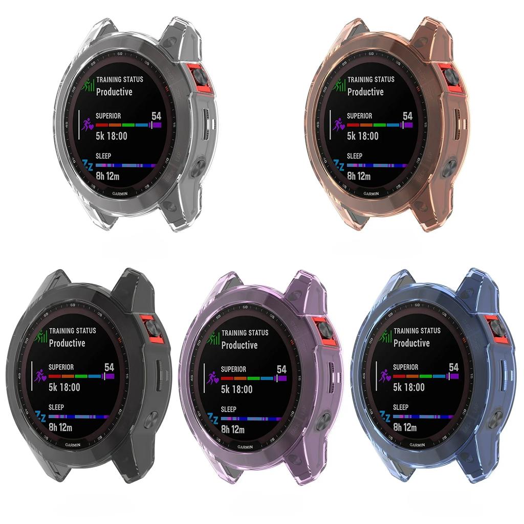 Transparent TPU Case for Garmin Fenix 6 6S 6X Pro 7 7S 7X Pro 5 5S 5X Plus Soft Protective Case for Garmin Watch Slim Cover