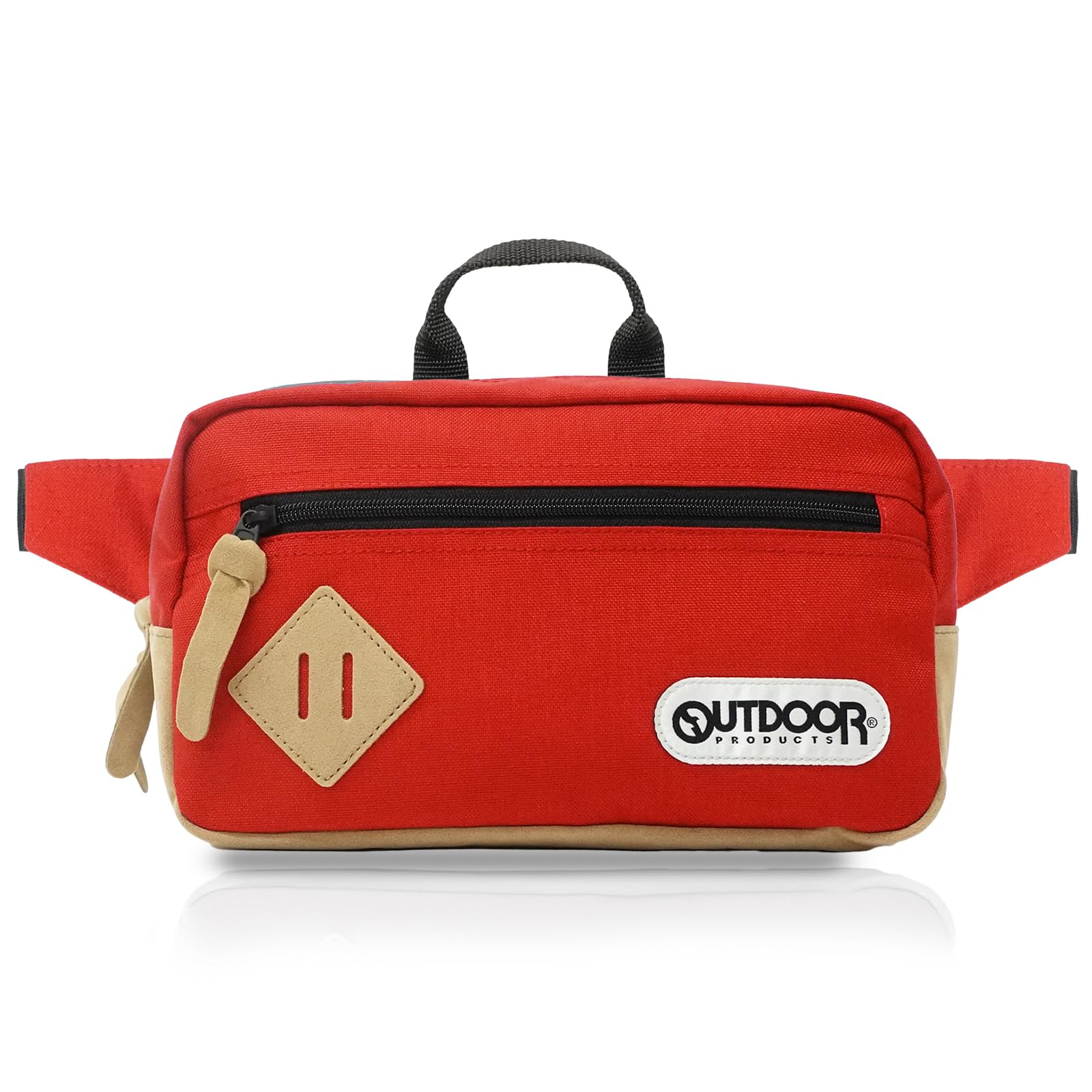 

Shoulder Bag Classic Horizontal Waist Suede Organizer Red [Outdoor Products]