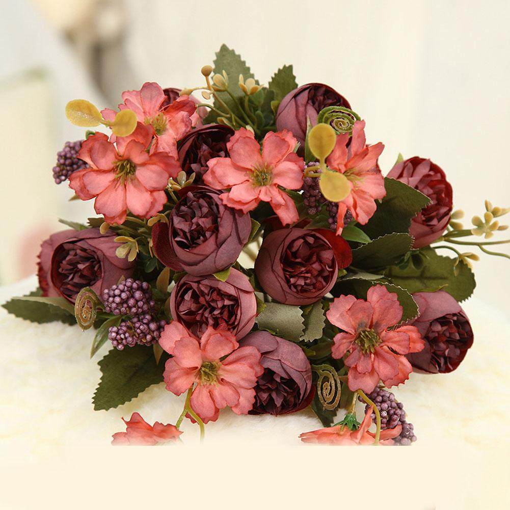 Office Decoration Rose Flower Rose Fake Flower Wedding Room Layout High Quality