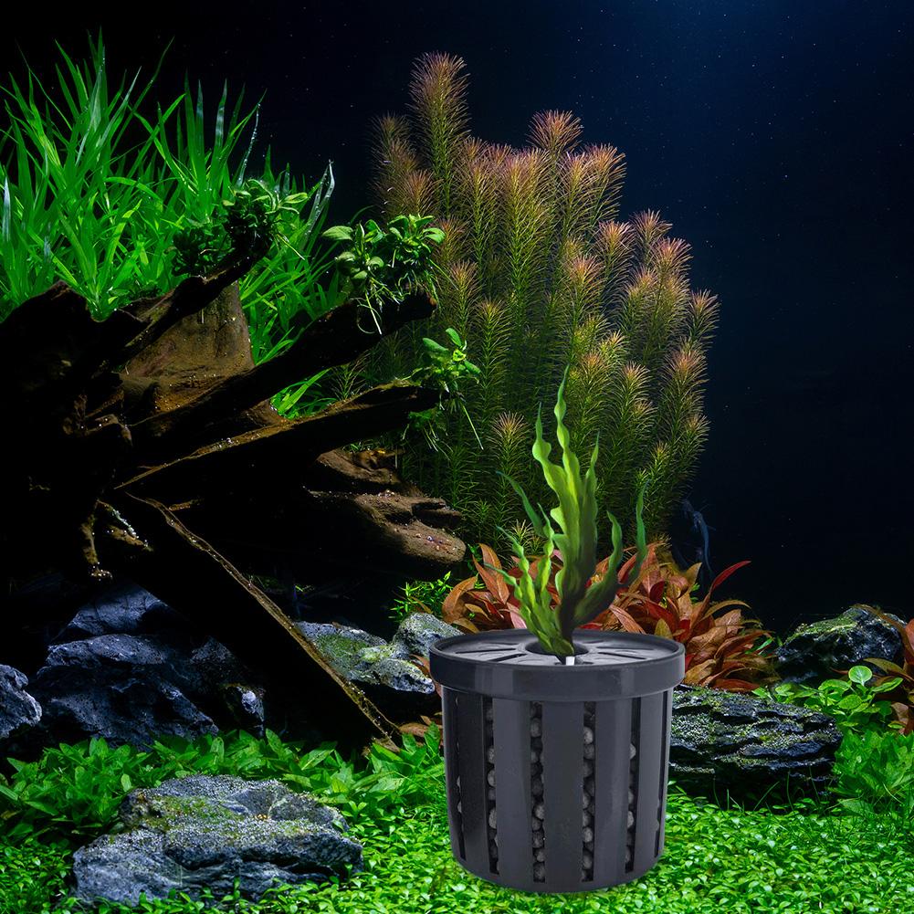 12Pcs Aquarium Plant Holder Multi-Function Aquarium Plant Cup Anti Floating Aquatic Plant Cup for Aquarium Decoration