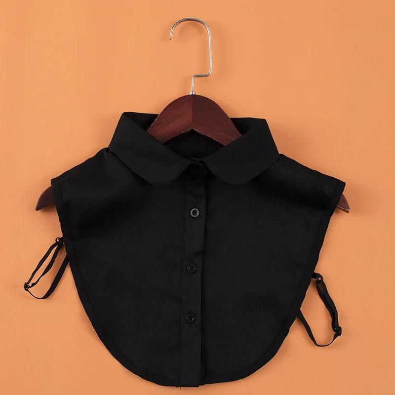 

Женские однотонные черные белые поддельные воротники съемные воротники для мужчин однотонные лацканы ожерелье ложный воротник лацканы блузка топ галстук