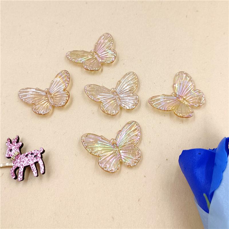 

Лазерный цветной кулон-бабочка с одним отверстием, аксессуары для самостоятельного изготовления, 5 шт., 40*30 мм, креативные бусины цвета AB, свободные бусины, бусины, 8 цветов для изготовления ювелирных изделий, ювелирных изделий абрикосовый