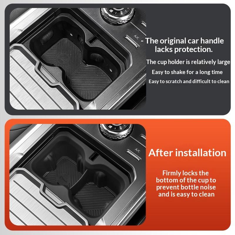 Fit For Jetour Traveler Shanhai T2 Car Central Control Cup Holder Silicone Pad Gear Shift Silicone Pad Anti Slip Protective Mat