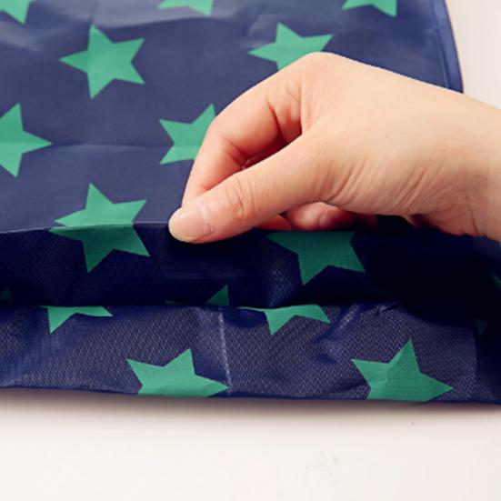 Reusable Shopping Bag Foldable Stars Stripes Washable Pouch for Oxford Fabric Grocery Tote Camping Commuting Picnic