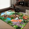 1PC Custom Name Dinosaur Adventure World Theme Floor Mat Ideal for Living Room, Game Rooms, Office, Bedroom,Floor Mat Playful Design