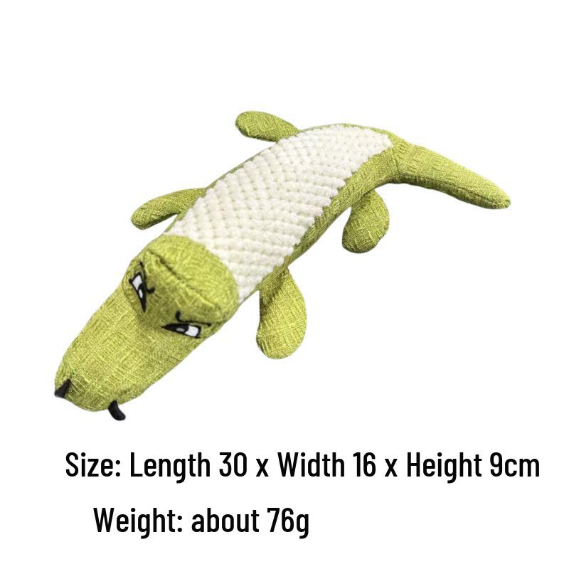 New Dog Plush Squeaky Bite-Resistant Crocodile Toy for Teeth Cleaning and Chewing