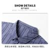 Men S Long Sleeve Striped Cotton Linen Blend Shirt For Autumn