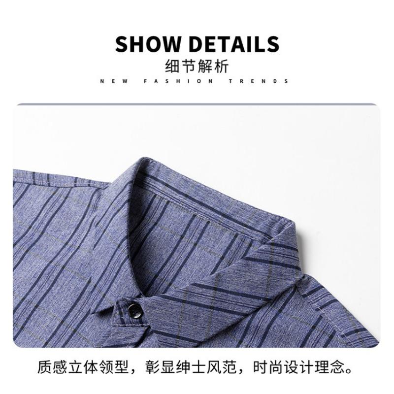 Men S Long Sleeve Striped Cotton Linen Blend Shirt For Autumn