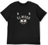 Men's T Shirt Er Jahre Elwood Raging Bulls #96 Twin Needle Sleeves and Hem