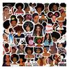62 Inspirational Black Girl Graffiti Stickers - Waterproof Decorative Stickers for Suitcases, Notebooks, Scooters
