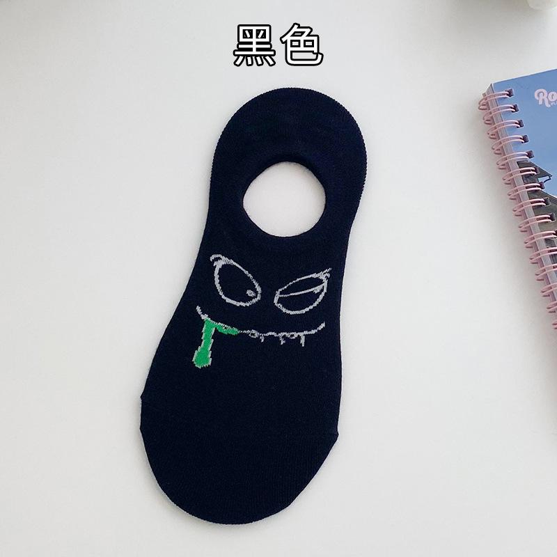 Socks Summer Breathable Boat Socks Trendy Cotton Socks Silicone Anti-Heel Invisible Socks Socks